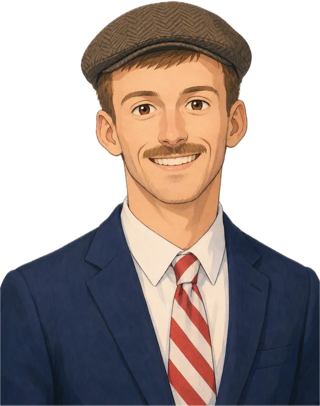 Illustrated portrait of Cole Tebou, from his GitHub profile